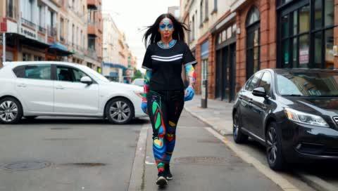 Body Painting on The Street – AI-generated video on AITube