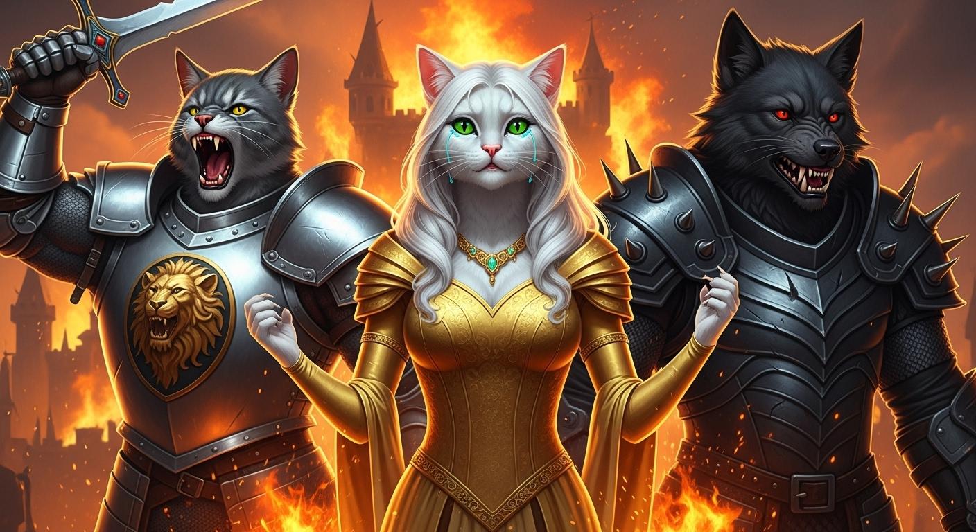 🔥Betrayed Meow King vs Wolf Lover: 💔 Queen Having Affair With The Black Warrior #trending #ai #aicat #catshort