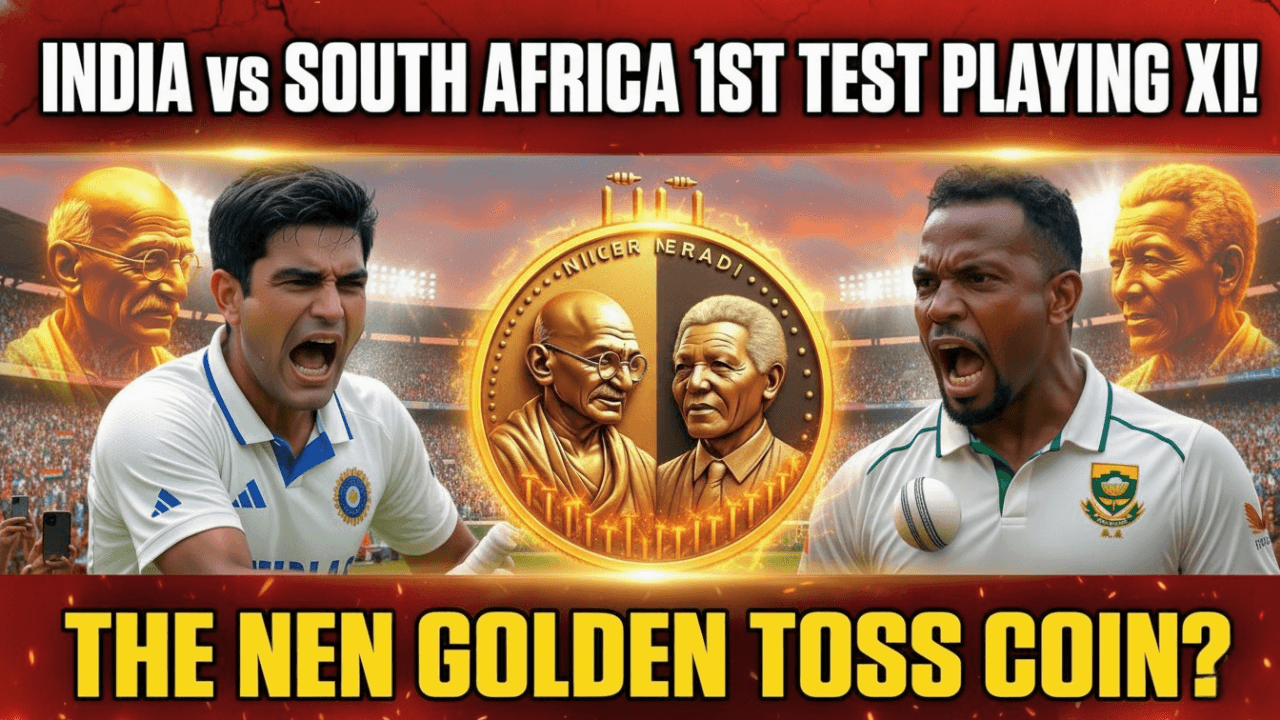 INDIA vs SOUTH AFRICA 1ST TEST PLAYING XI! 🇮🇳🇿🇦 THE ‘NEN’ GOLDEN TOSS COIN… JUST FLIPPED!” – AI-generated video on AITube