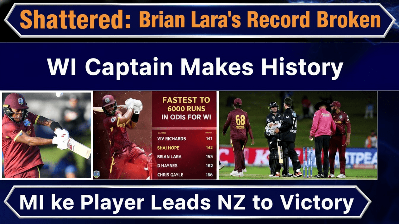 West Indies vs New Zealand 2nd odi full match highlight ! Shai hope unbreakable records 2025 – AI-generated video on AITube
