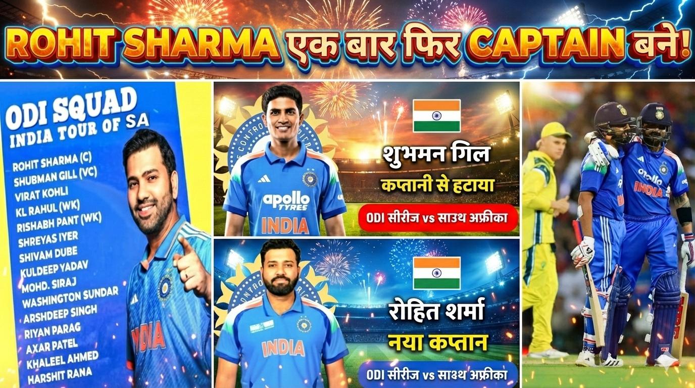 Rohit sharma फिर एक बार captain होंगे! Gill, Iyer, Hardik OUT… Who Leads Against SA? Ind vs SA 2025 – AI-generated video on AITube