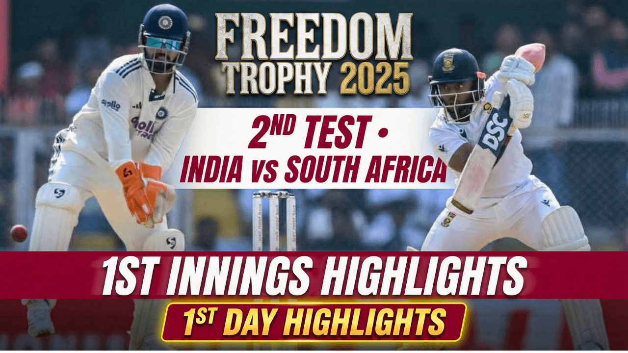 Day 1 Highlights – India vs South Africa, 2nd Test at Guwahati (22 Nov 2025) | SA Bat First, Reach 247/6 After Opening Surge and Spin Collapse" – AI-generated video on AITube