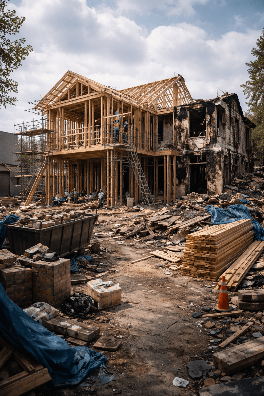 From Ruins to Dream Home: Fire-Damaged House Rebuilt in Stunning Timelapse! – AI-generated video on AITube