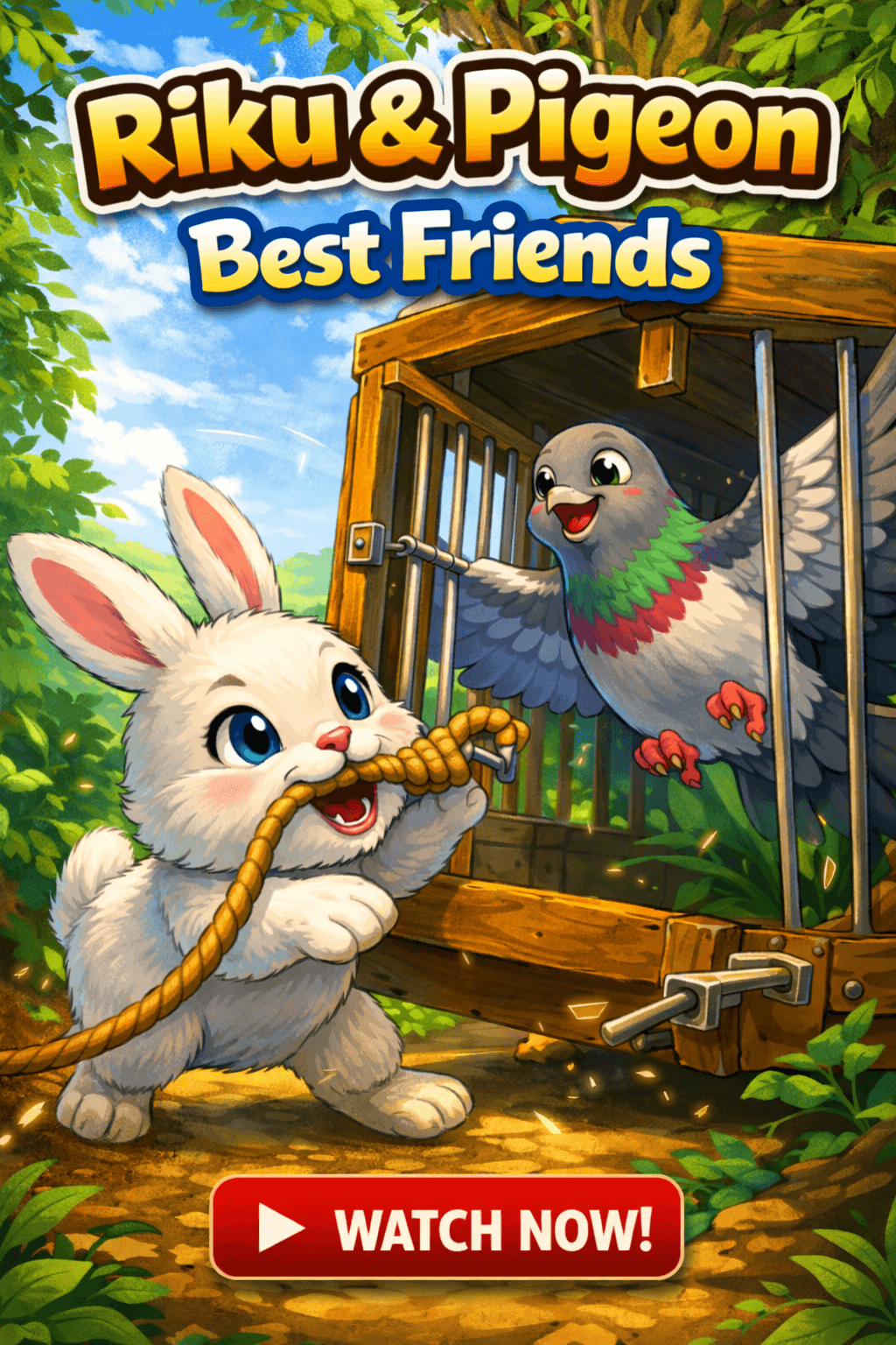 Riku & Pigeon 🐰🕊️ | Best Friends Forever | Heartwarming Animal Rescue Story for Kids
