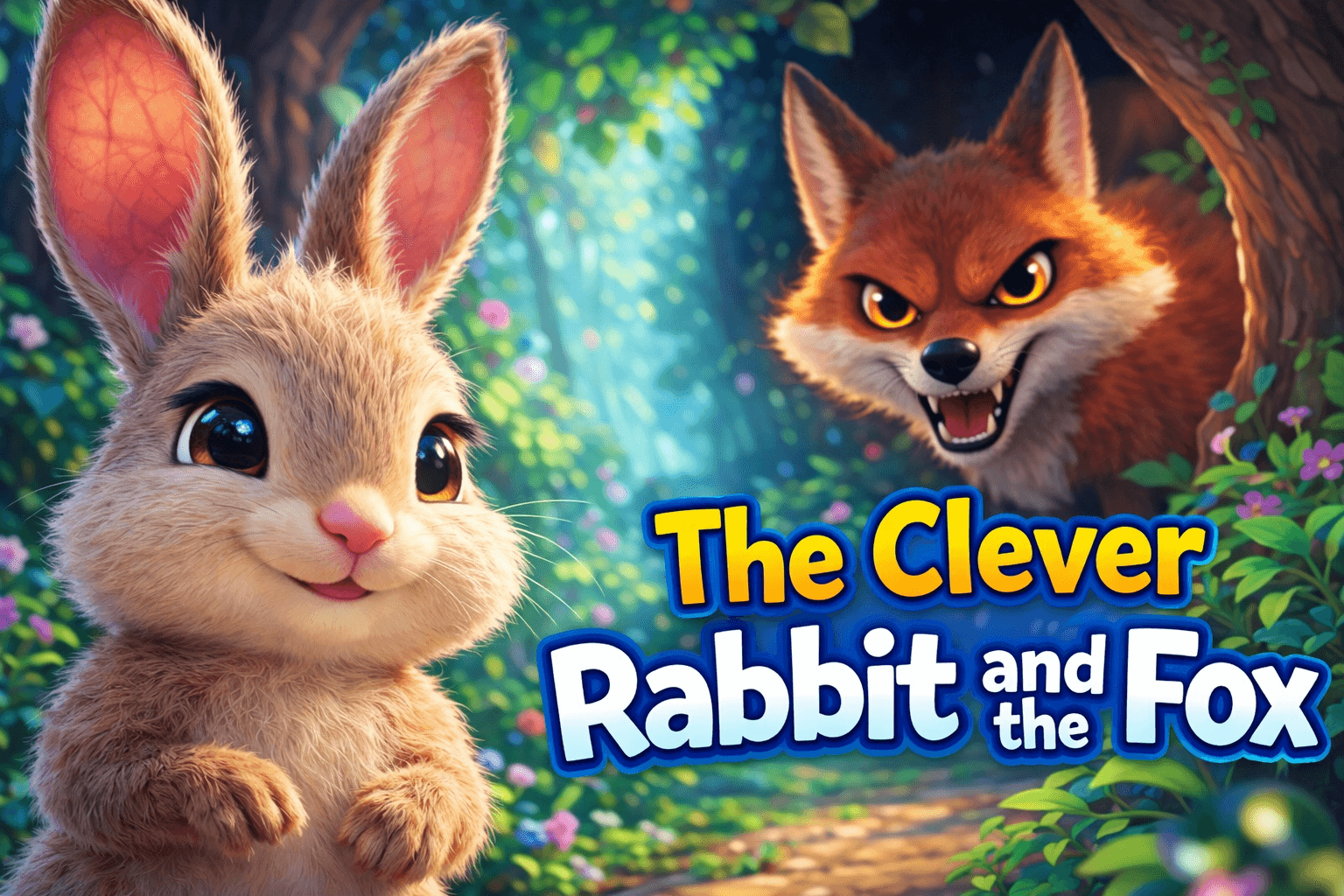 Tiny Rabbit Outsmarts a Hungry Fox! 🐰🦊 | Bedtime Story for Kids