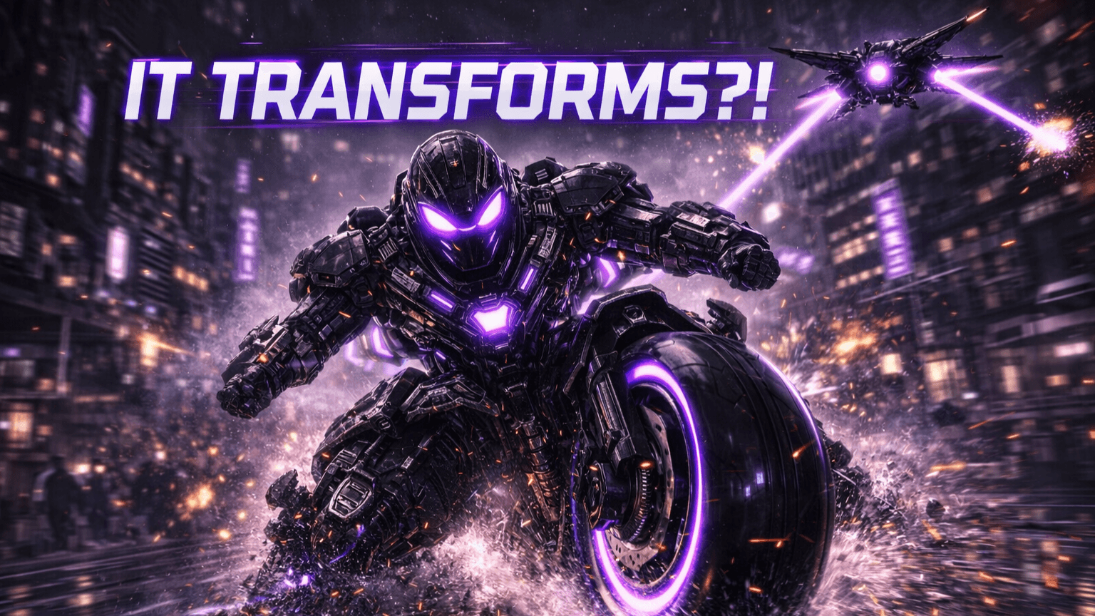 Cyberpunk Bike Transforms Into Killer Robot 🤖🔥 | Futuristic Chase Scene