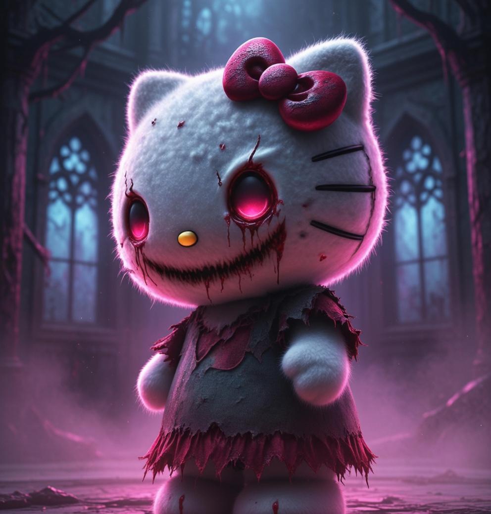 Horror Hello Kitty – AI-generated video on AITube