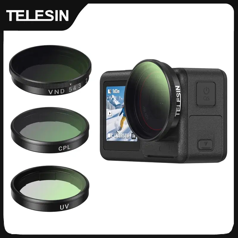 TELESIN CPL+ ND8+ ND16+ ND32+ UV VND Lens Set Aluminium Alloy Frame – AI-generated video on AITube