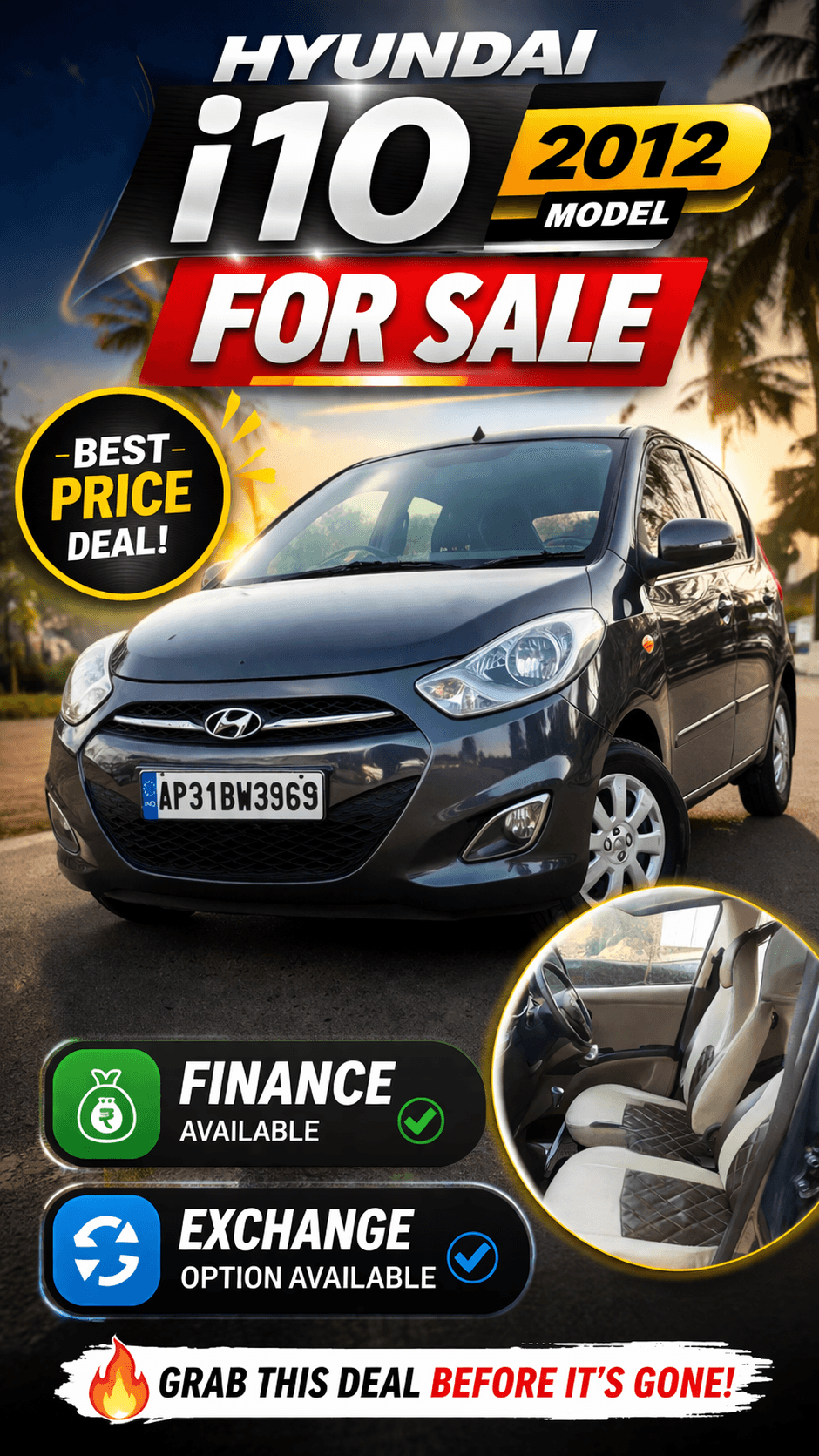 Hyundai i10 2012 @ Best Price? 😱 | AP | India