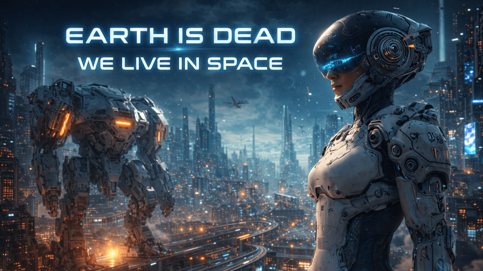 Year 2500: Earth is Dead | Cyber Humans & AI Rule the Space Megacity