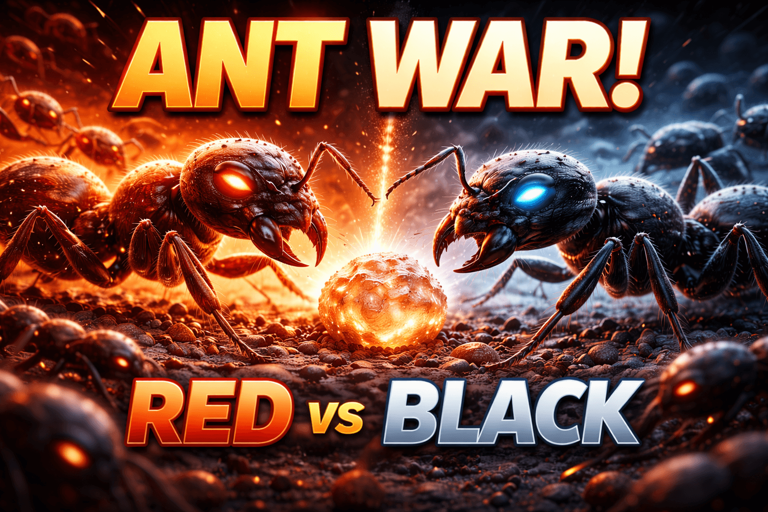 Fire Ants vs Black Ants – Brutal Colony Battle – AI-generated video on AITube