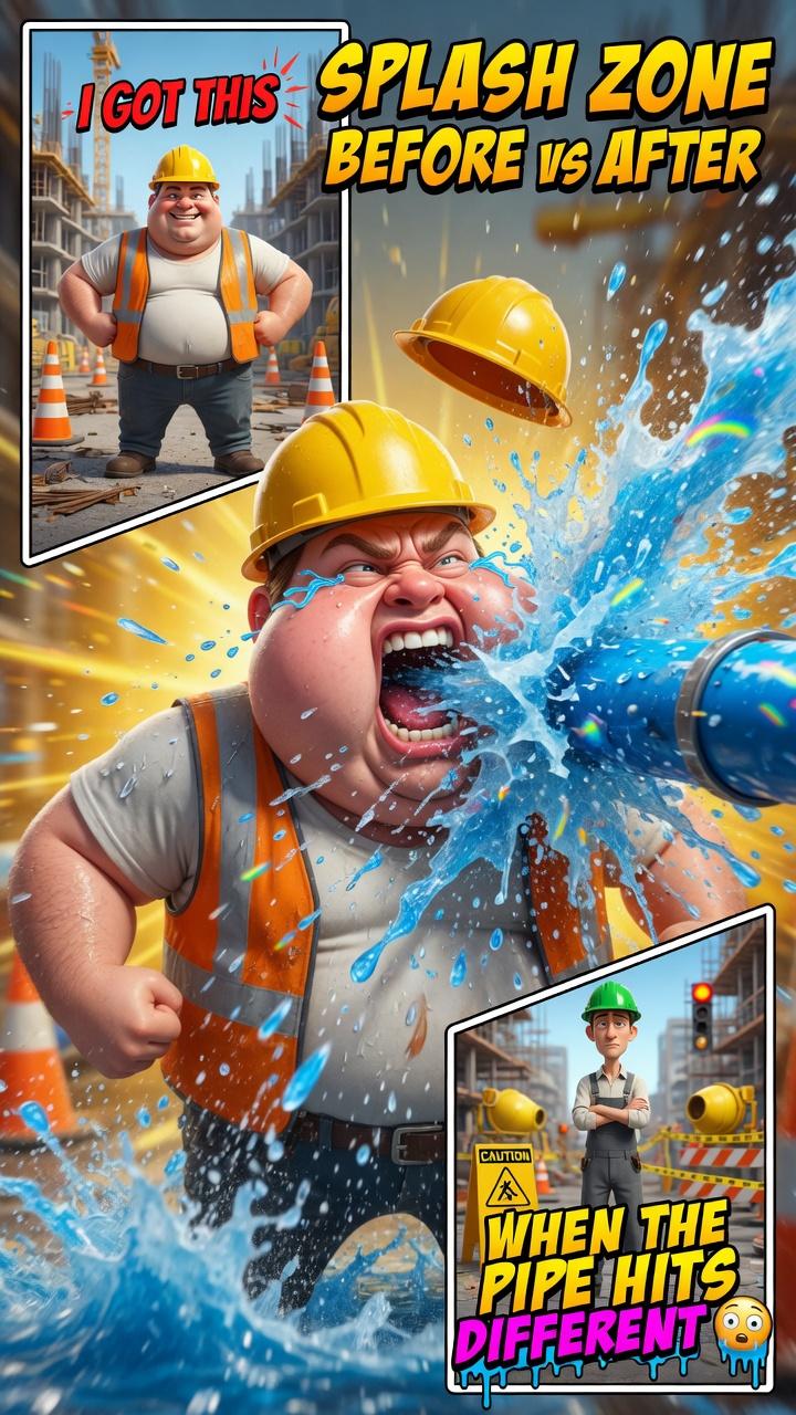He Tried to STOP a Water Explosion With His HAND 😂💦 | Pipe Ka Pressure King #funny #viral #explore