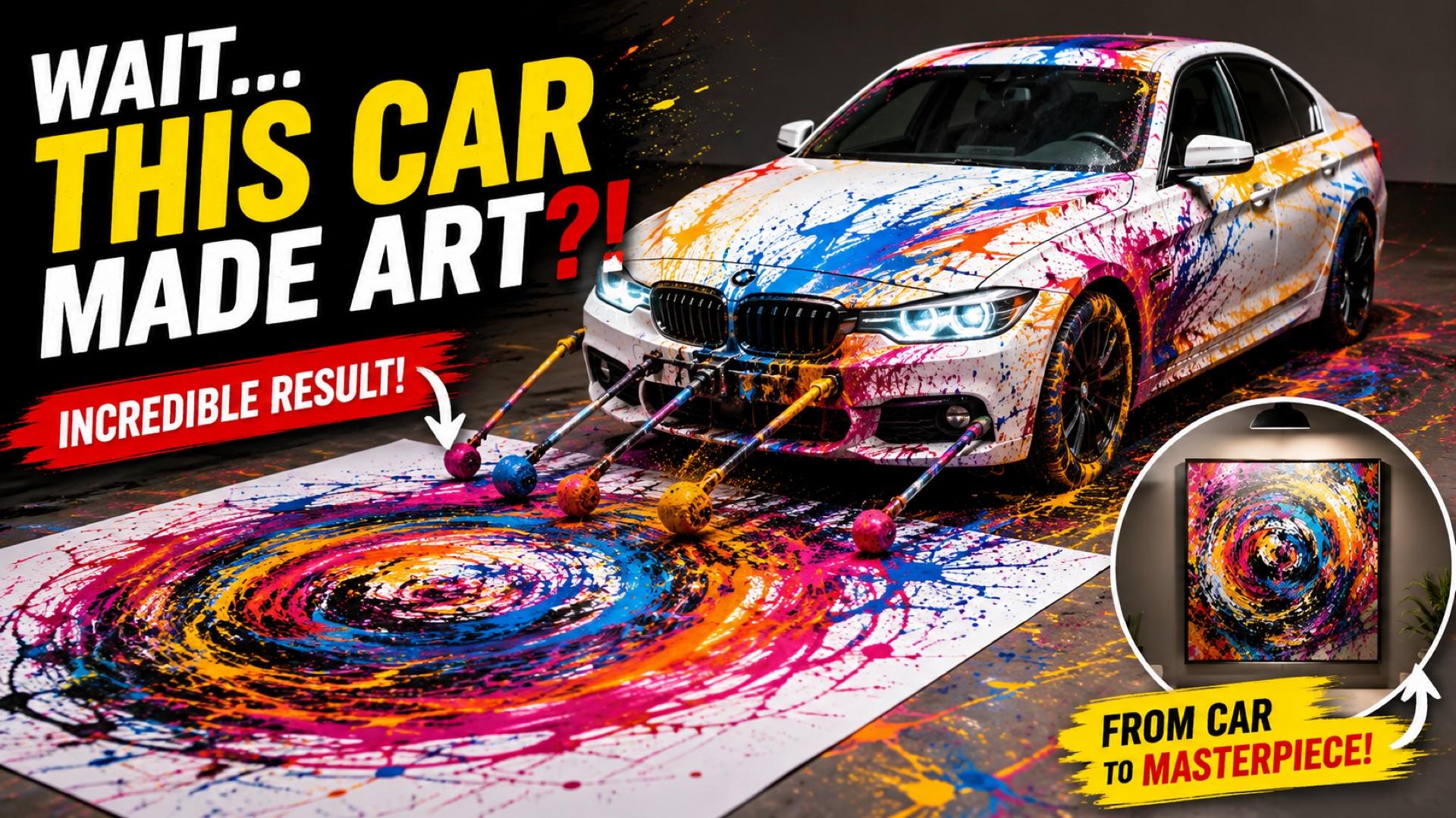 Can a Car Make Art? Watch This! 🚘🎨