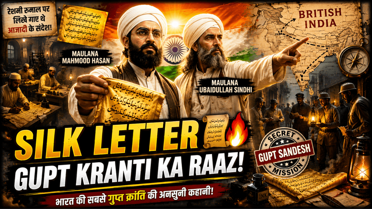Silk Letter Movement 🇮🇳📜 | Gupt Kranti Ka Sach | Reshmi Rumal Tehreek History 🔥 | #Shorts