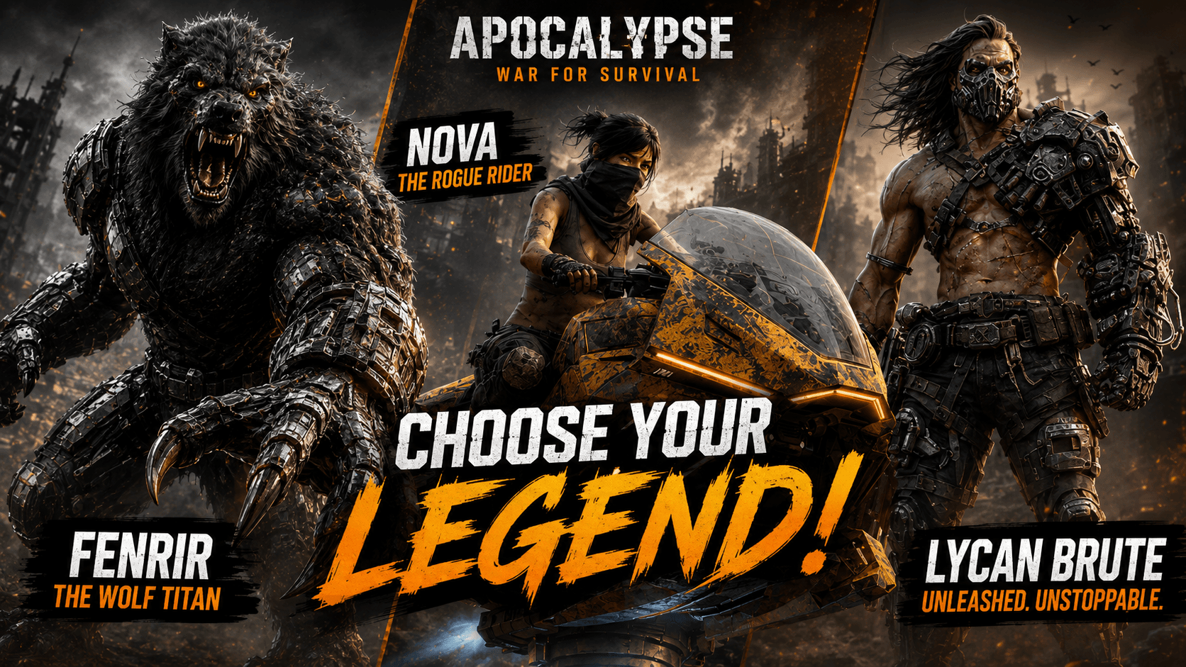 Apocalypse Character Showcase | Cyberpunk Werewolf, Wasteland Hunter & Rogue Rider