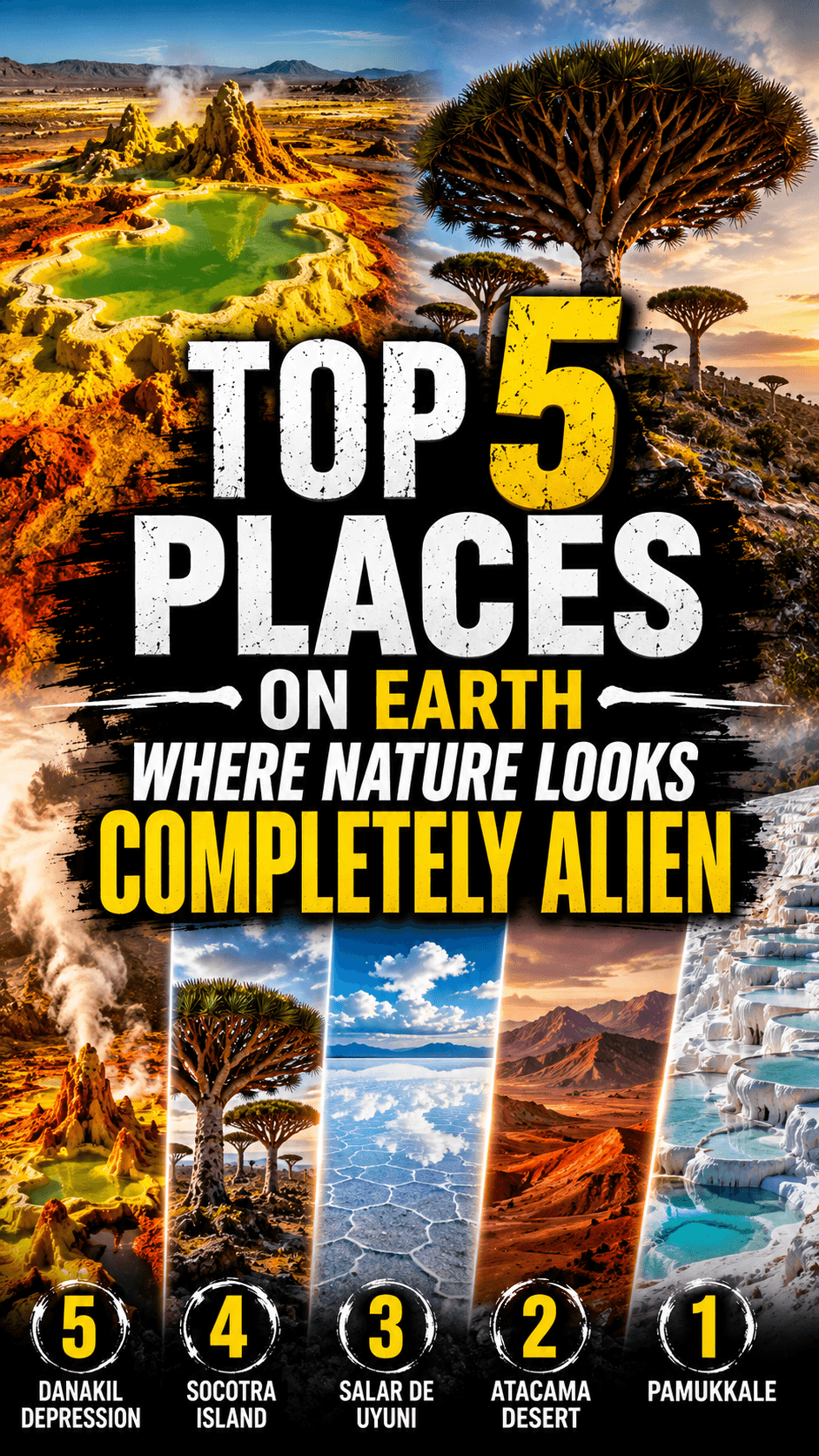 5 Places on Earth That Look Like Another Planet 🌍👽 | Nature's Alien Worlds – AI-generated video on AITube