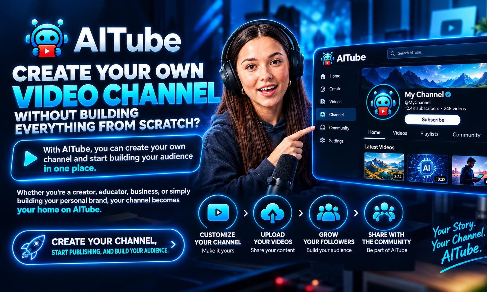How to Create Your Own Channel on AITube | AI Creator Platform