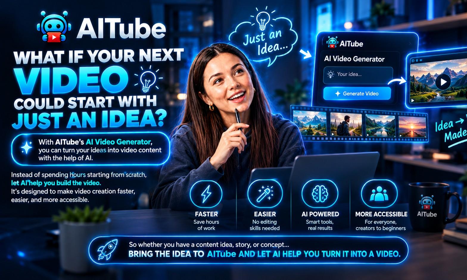 AITube AI Video Generator | Turn Your Ideas Into Videos With AI