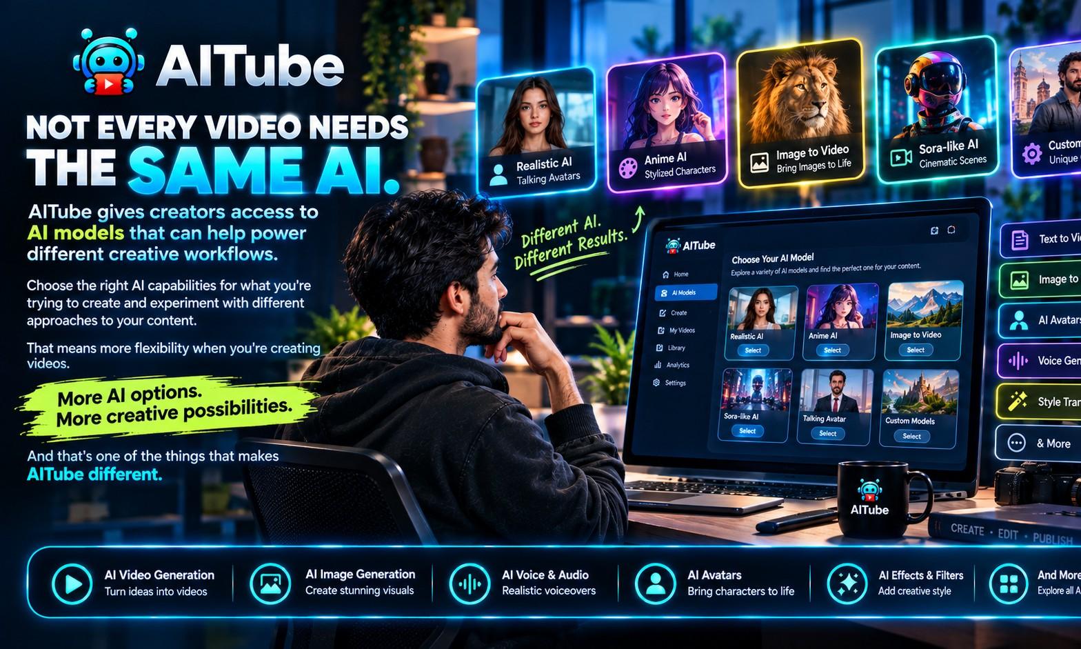 AITube AI Models | Choose AI Models for Video Creation – AI-generated video on AITube