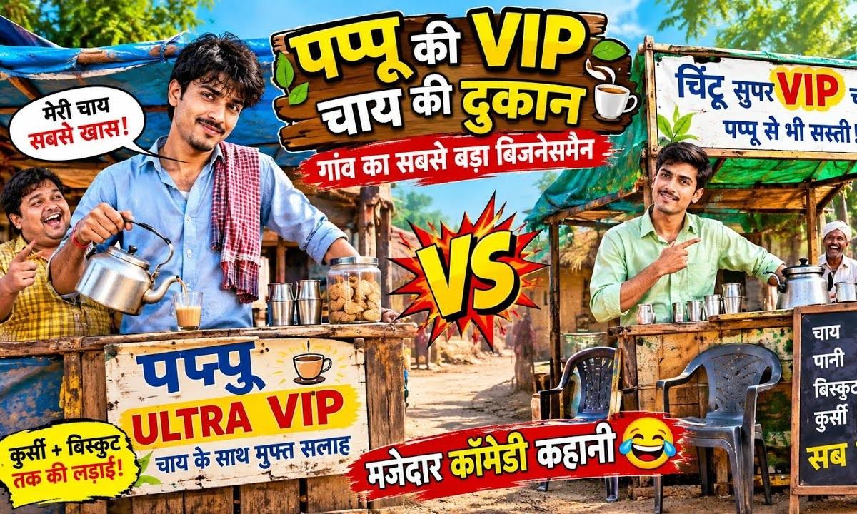 🤣 पप्पू की VIP चाय की दुकान 😂 | गांव का सबसे बड़ा बिजनेसमैन | मजेदार कॉमेडी कहानी #trending #viral – AI-generated video on AITube