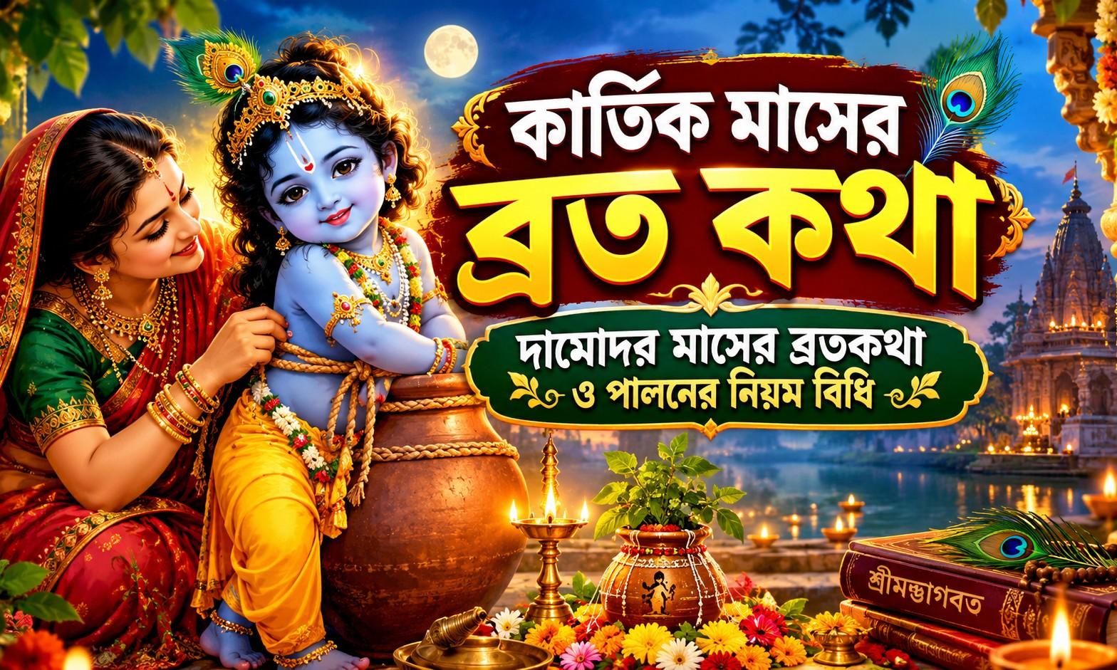 কার্তিক মাসের ব্রত কথা | দামোদর মাসের ব্রতকথা ও পালনের নিয়ম বিধি 🙏🪔 – AI-generated video on AITube