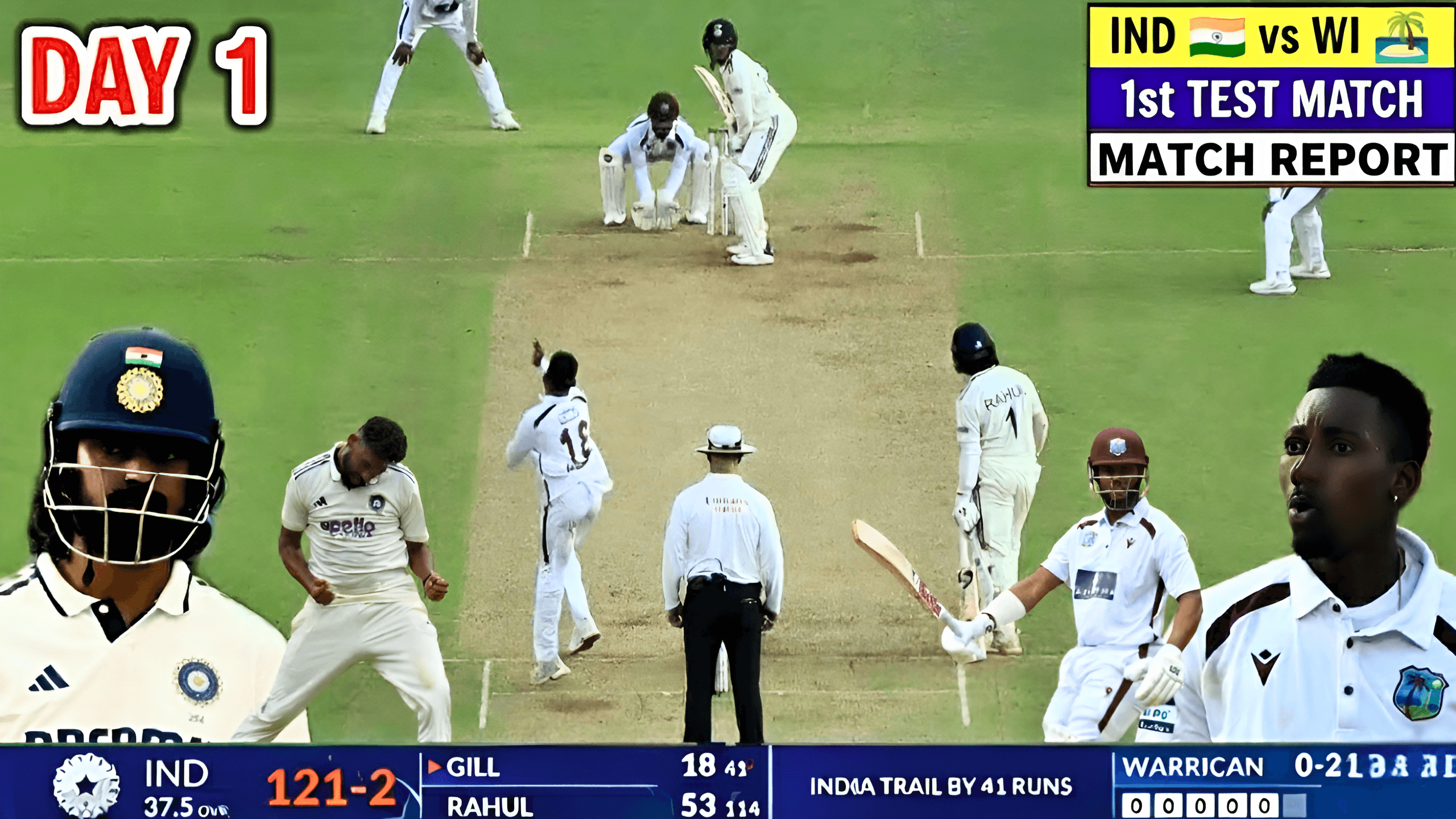 WI ALL OUT FOR 162! 🔥 Siraj 4/40 (Top Order WIPED!) + Bumrah BREAKS Kapil Dev’s 40-Yr Record – Is THIS India’s NEW ERA? | Day 1 Highlights (Gill Captaincy Debut)" – AI-generated video on AITube