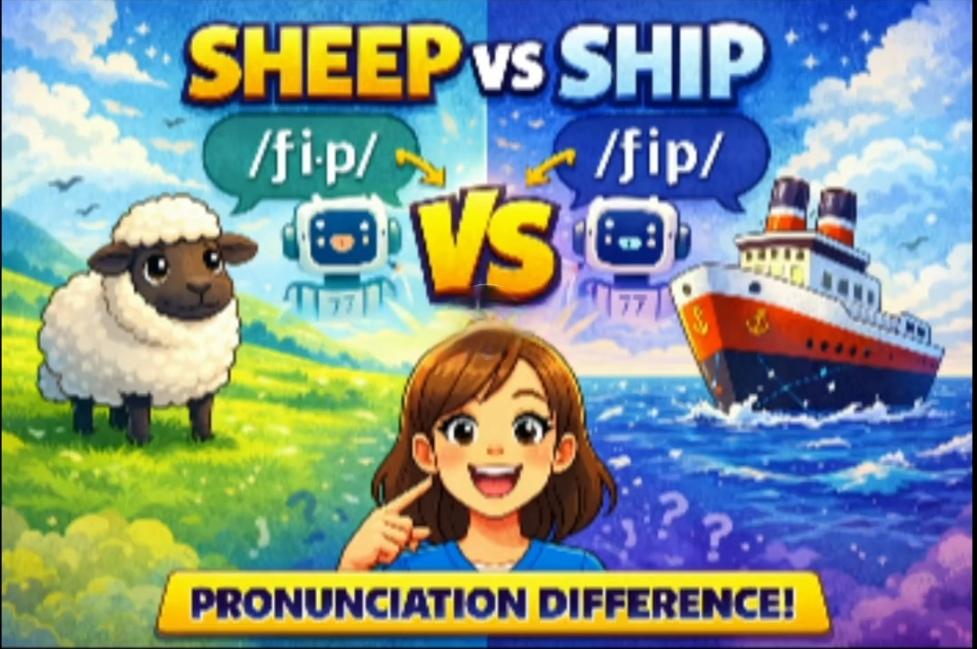 🔴 Stop saying this wrong! Sheep vs Ship Pronunciation Difference!